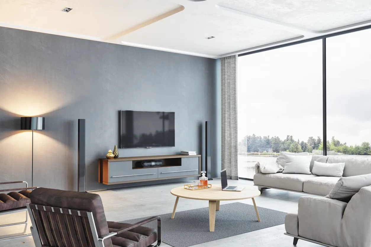 Полёт фантазии: гостиная с самолётиками