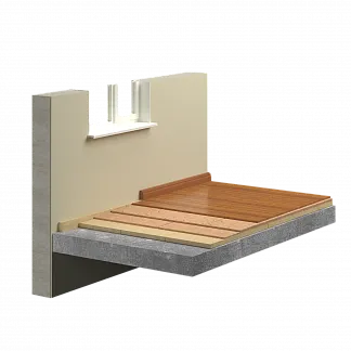 Звукоизоляция пола по методу сухой стяжки с помощью ФЛОР БАТТС