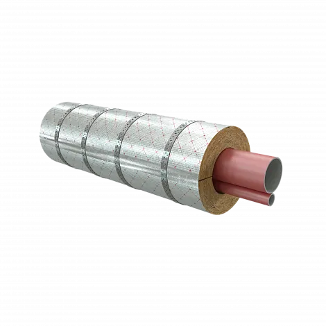 Трубопровод со спутником, утепленный цилиндрами c антикоррозийной защитой ПроРокс