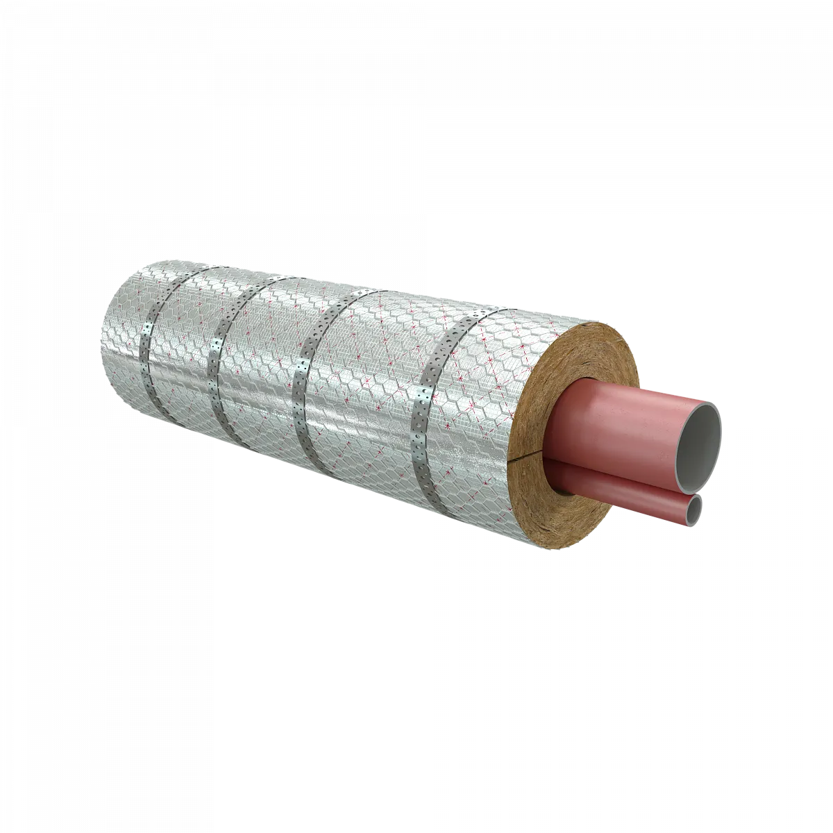 Трубопровод со спутником, утепленный матами c антикоррозийной защитой ПроРокс