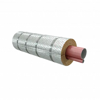 Трубопровод со спутником, утепленный матами