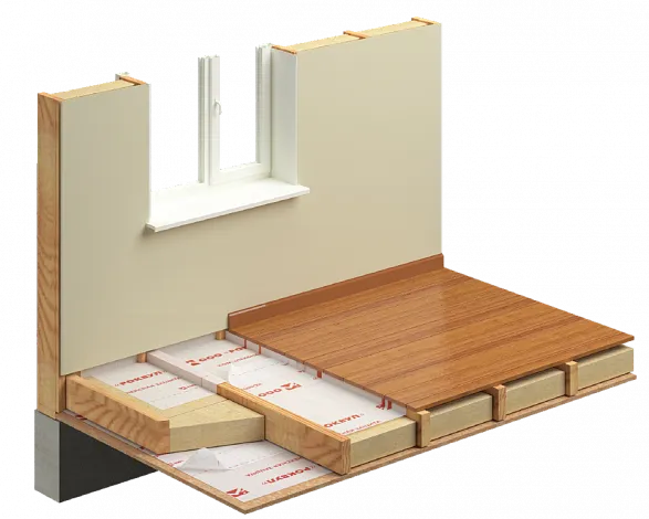 Теплозвукоизоляция пола по лагам