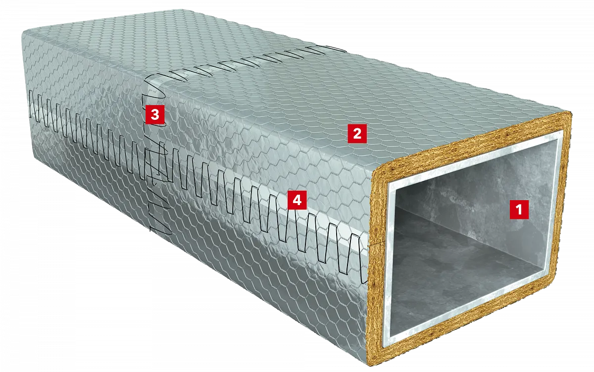 Огнезащита воздуховода с пределом огнестойкости 60-240 минут_1