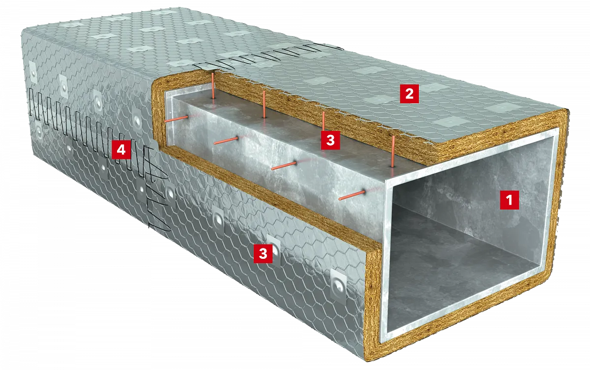 Огнезащита воздуховода с пределом огнестойкости 60-240 минут_4