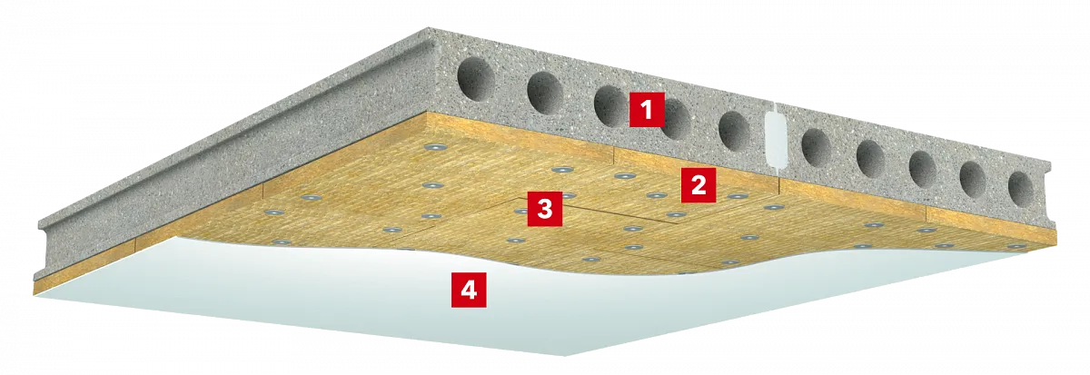 Огнезащита железобетонной плиты перекрытия _1