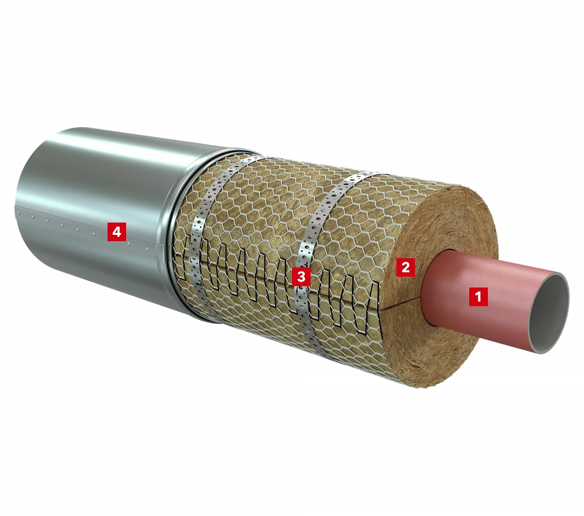 Трубопровод, утепленный матами_2