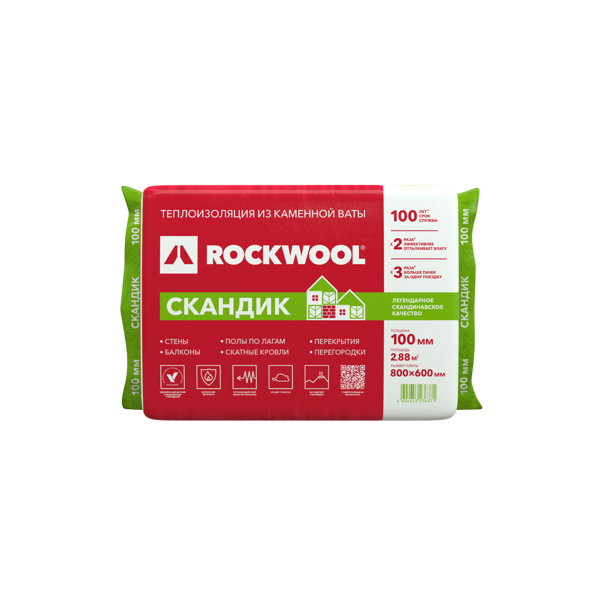 Бестселлер в ассортименте ROCKWOOL - утеплитель СКАНДИК - меняет упаковку