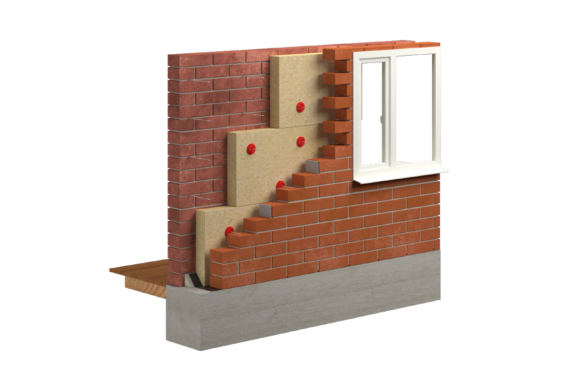 Слоистая кладка с утеплением из каменной ваты