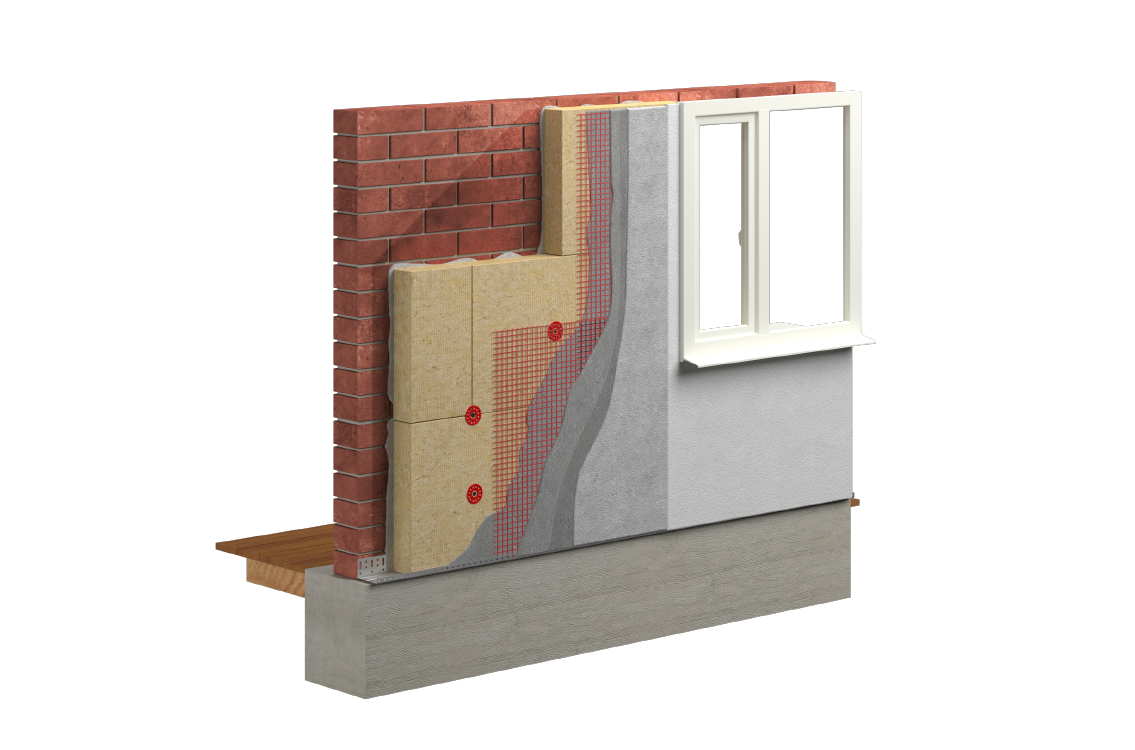 Штукатурный фасад с клинкерной плиткой и утеплителем из каменной ваты.