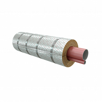 Трубопровод со спутником, утепленный матами